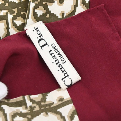 Christian Dior Brown Bordeaux Trotter Scarf Stole Small Good