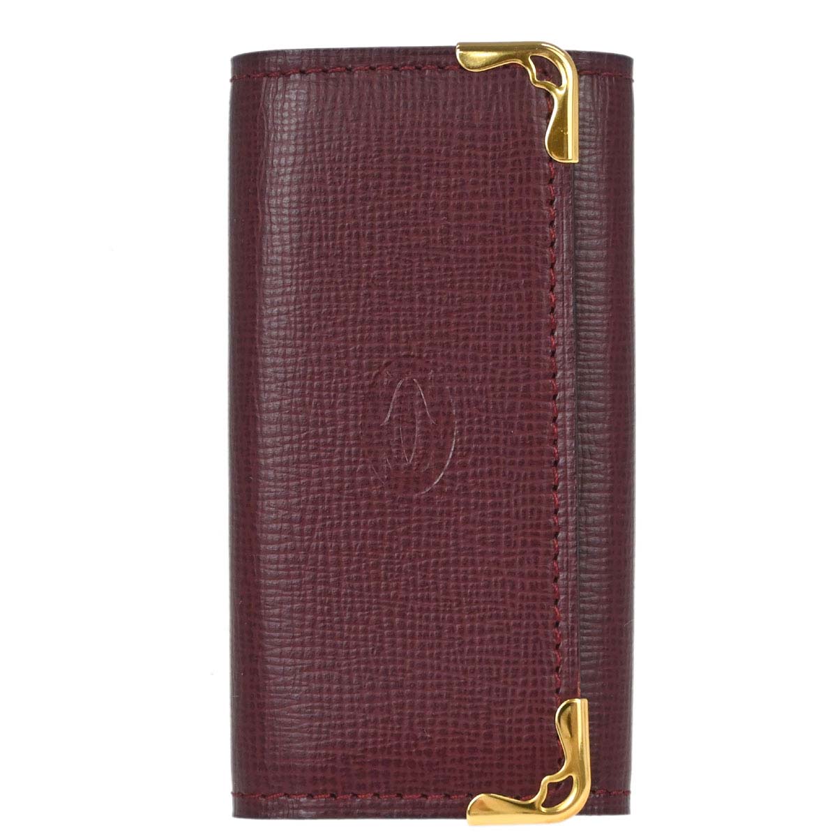 Cartier Key Case Bordeaux Leather Small Good