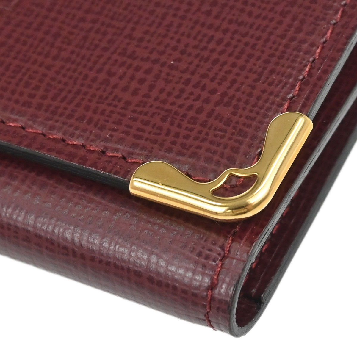 Cartier Key Case Bordeaux Leather Small Good