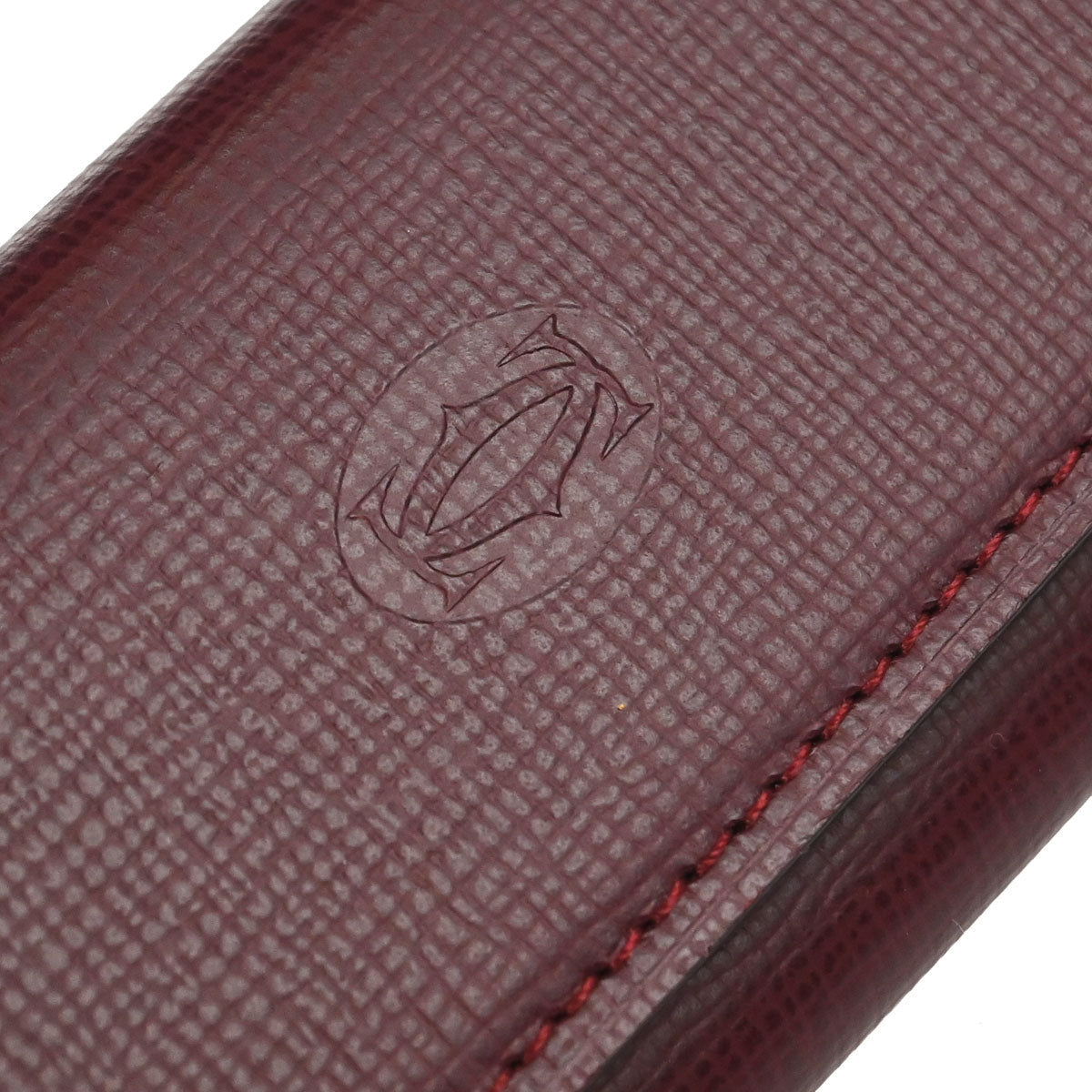 Cartier Key Case Bordeaux Leather Small Good
