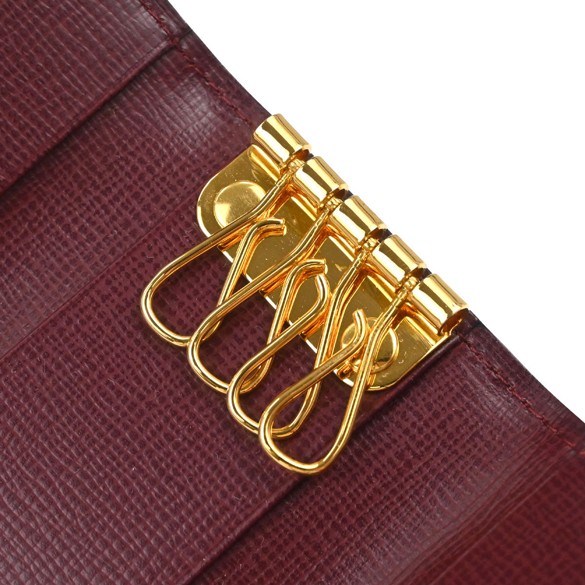 Cartier Key Case Bordeaux Leather Small Good