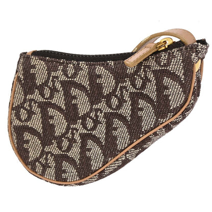 Christian Dior Brown Trotter Saddle Coin Purse Wallet Mini Pouch