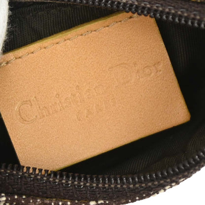 Christian Dior Brown Trotter Saddle Coin Purse Wallet Mini Pouch