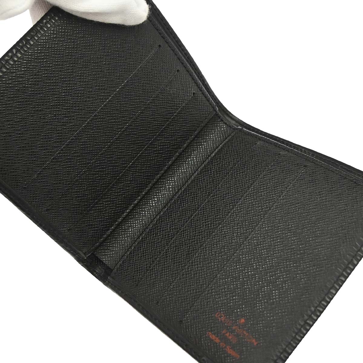 Louis Vuitton Black Epi Porte Billets 6 Cartes Credit Wallet M63312
