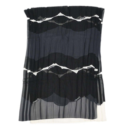 Chanel Sheer Shawl Stole Black Small Good