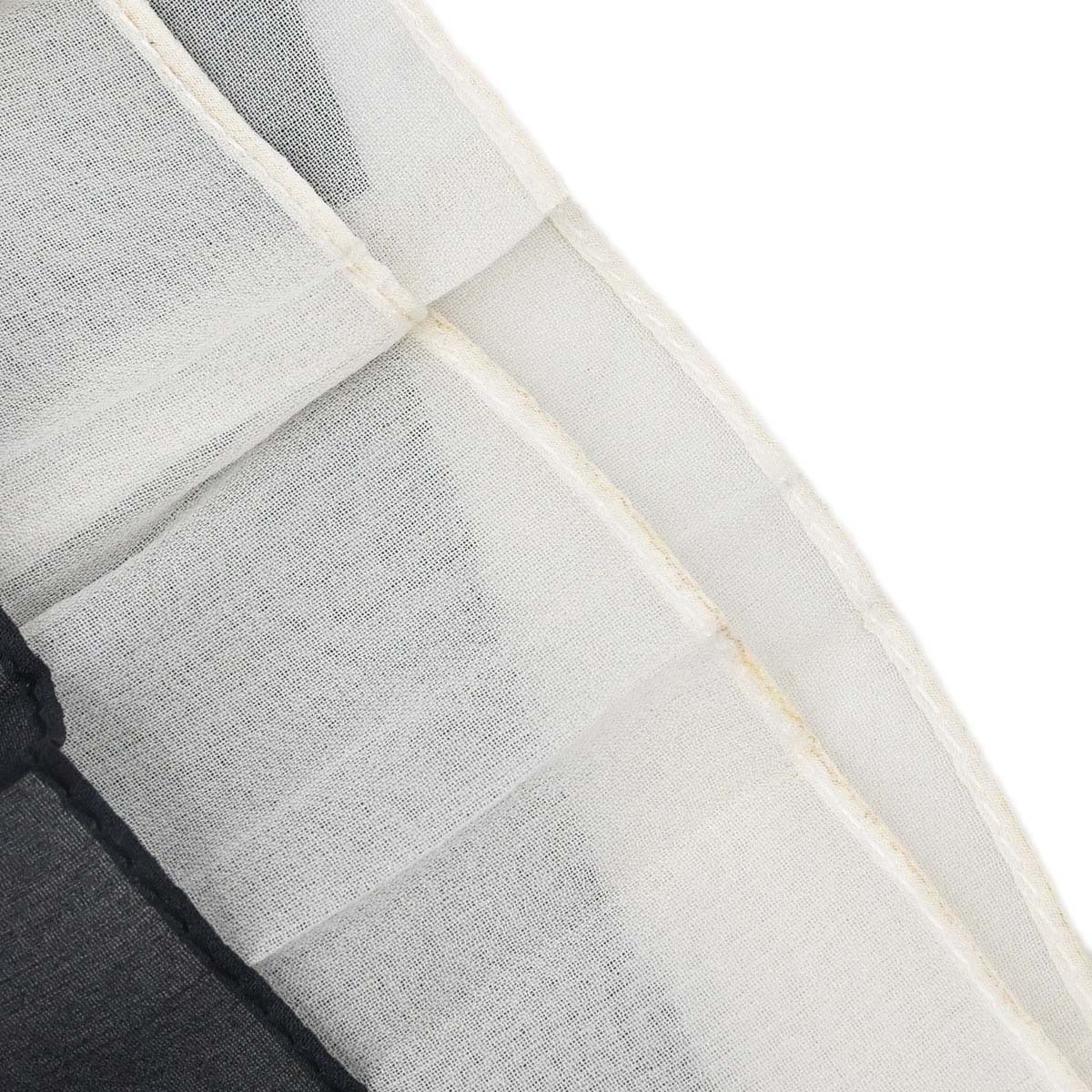 Chanel Sheer Shawl Stole Black Small Good