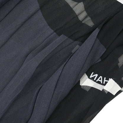Chanel Sheer Shawl Stole Black Small Good