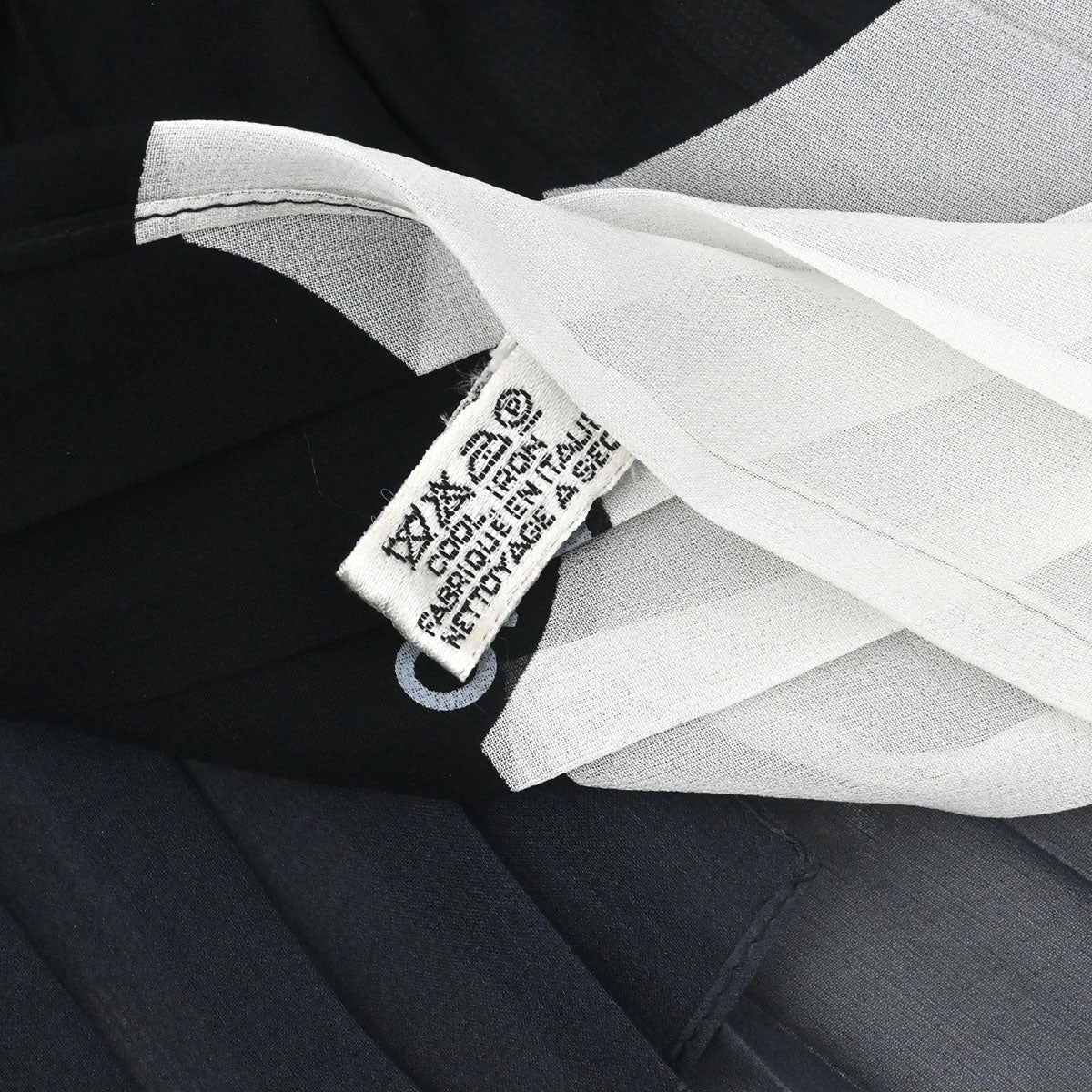 Chanel Sheer Shawl Stole Black Small Good