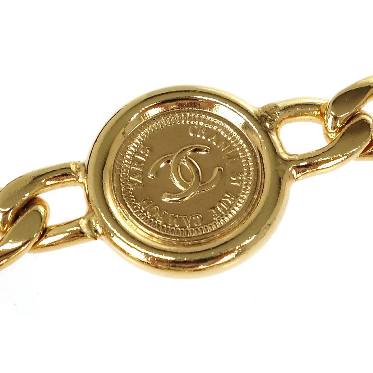 Chanel Chain Belt Medallion Gold Small Good