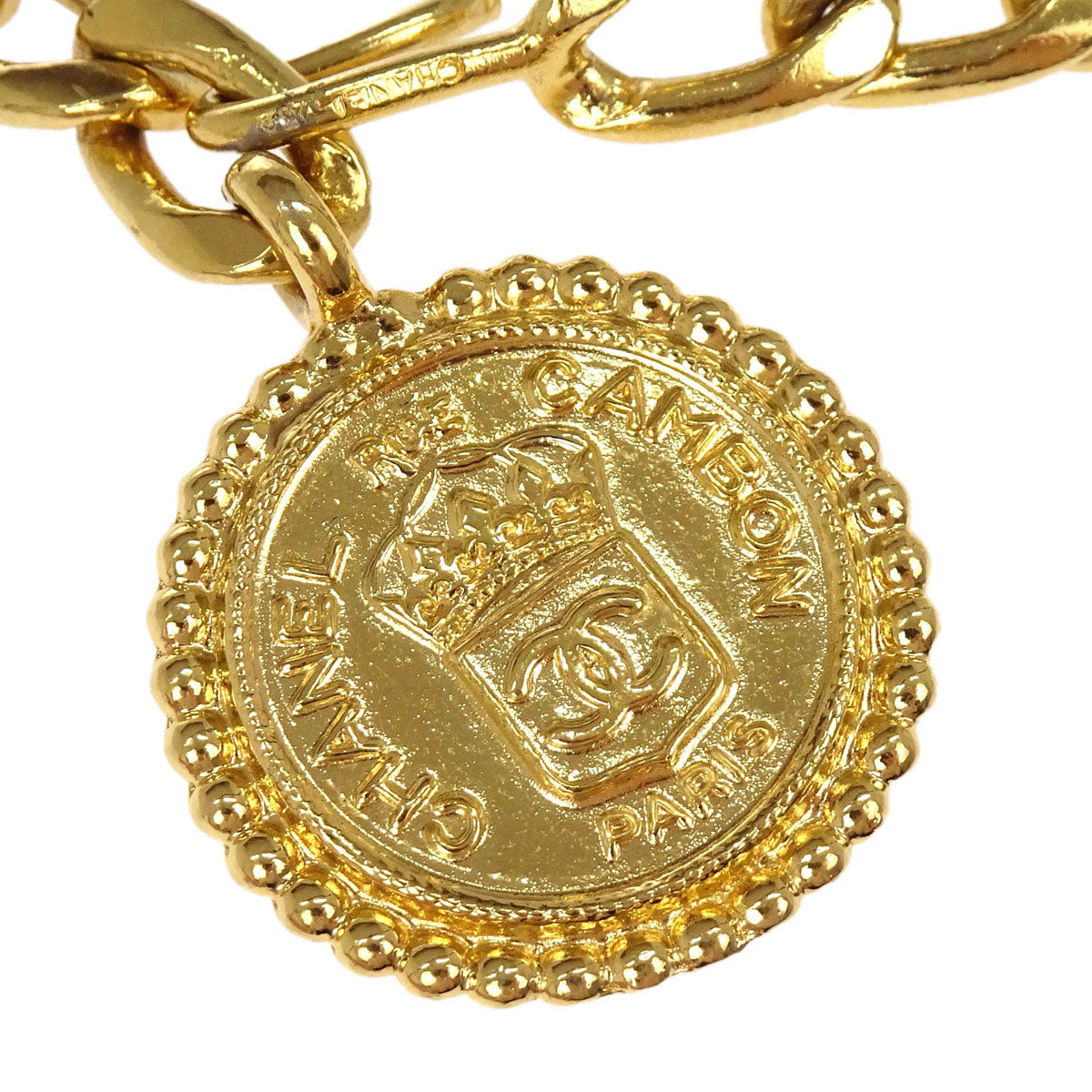Chanel Chain Belt Medallion Gold Small Good