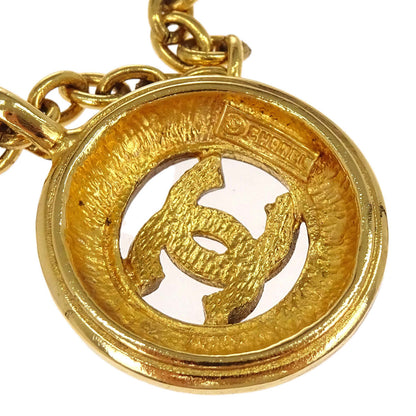 Chanel Medallion Gold Chain Pendant Necklace 3848