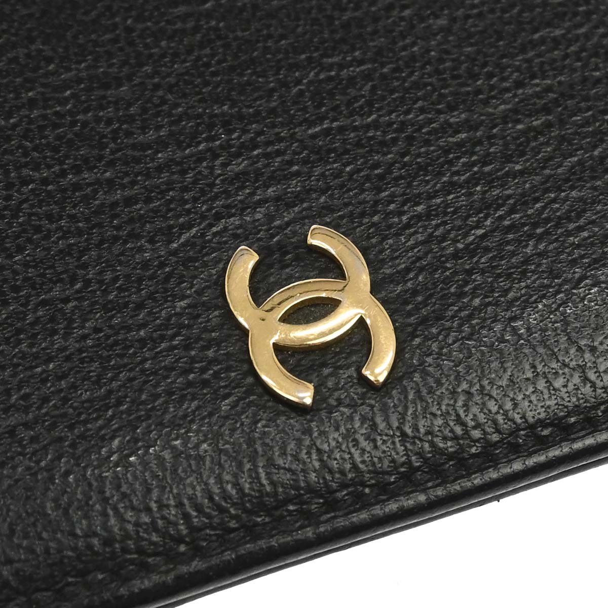 Chanel Black Leather Bifold Wallet