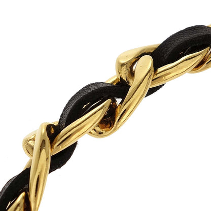 Chanel Chain Belt Medallion Gold Black 94P Small Good