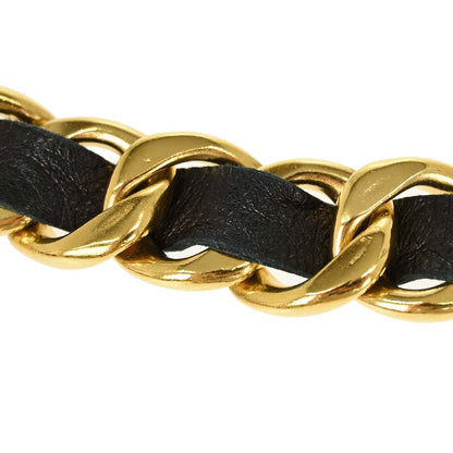 Chanel Chain Belt Medallion Gold Black Small Good