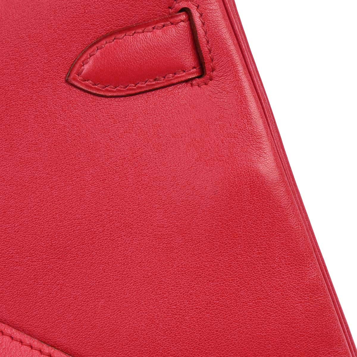 Hermes Rouge Vif Evercalf Kelly 28 Retourne 2way Shoulder Handbag