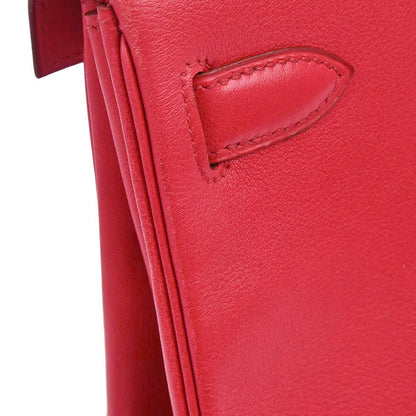 Hermes Rouge Vif Evercalf Kelly 28 Retourne 2way Shoulder Handbag