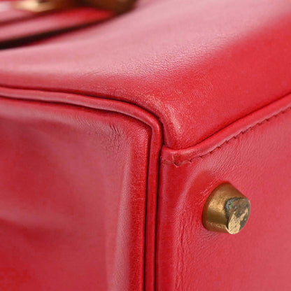 Hermes Rouge Vif Evercalf Kelly 28 Retourne 2way Shoulder Handbag