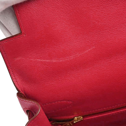 Hermes Rouge Vif Evercalf Kelly 28 Retourne 2way Shoulder Handbag