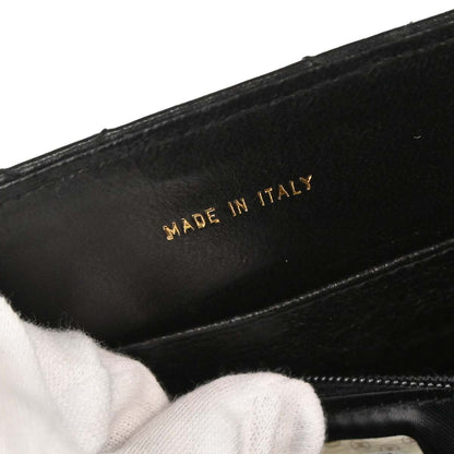 Chanel 1996-1997 Black Lambskin Straight Flap Shoulder Bag
