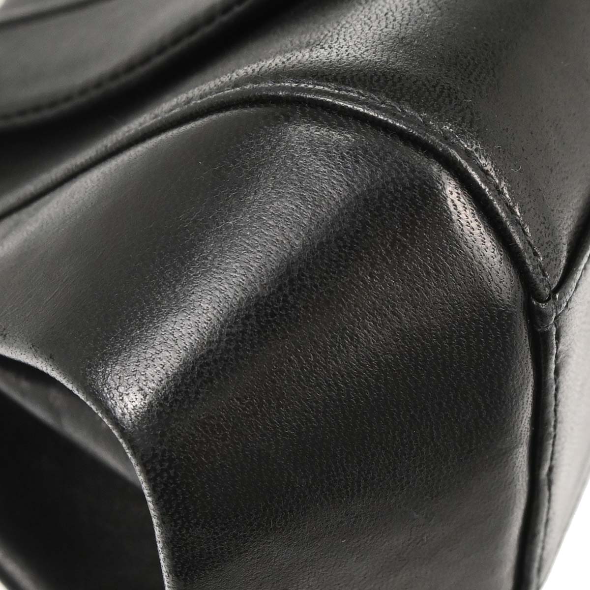 Chanel 2002-2003 Black Lambskin Mademoiselle Accordion Flap Handbag