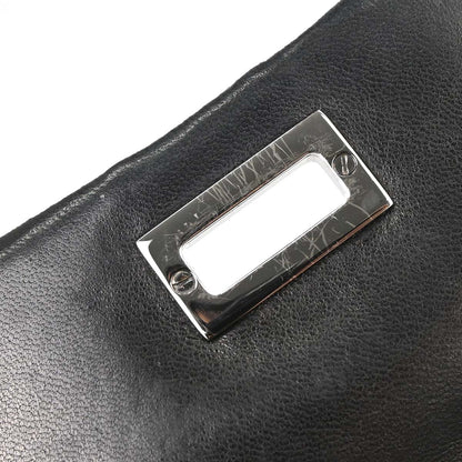 Chanel 2002-2003 Black Lambskin Mademoiselle Accordion Flap Handbag