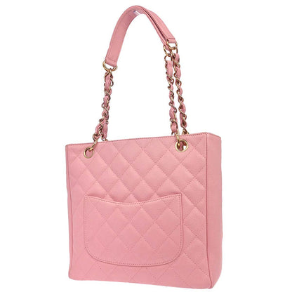 Chanel 2005-2006 Pink Caviar Skin Petite Shopping Tote PST Chain Handbag
