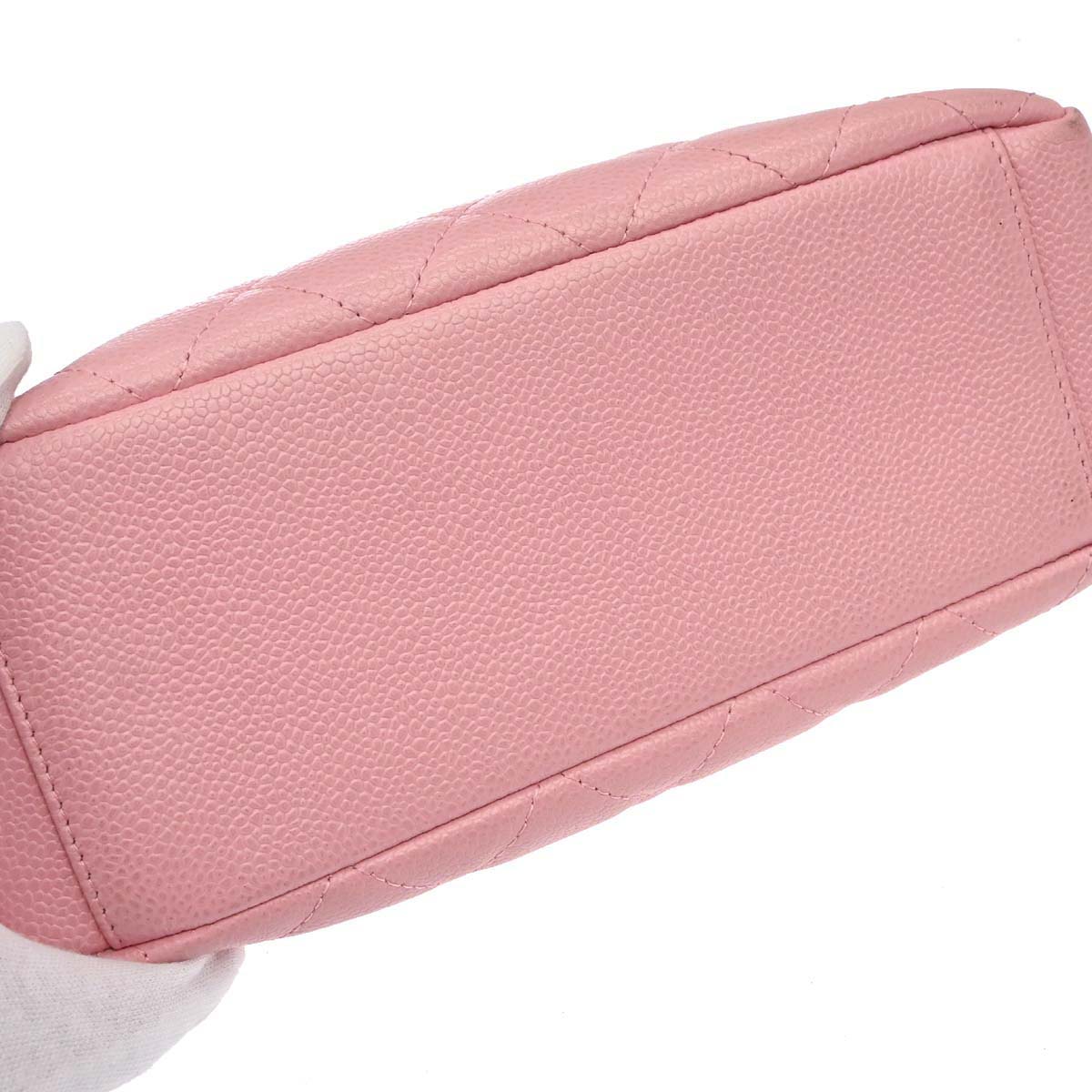 Chanel 2005-2006 Pink Caviar Skin Petite Shopping Tote PST Chain Handbag