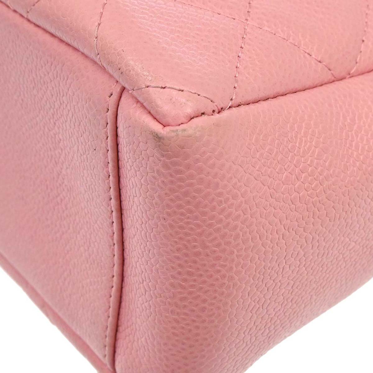 Chanel 2005-2006 Pink Caviar Skin Petite Shopping Tote PST Chain Handbag