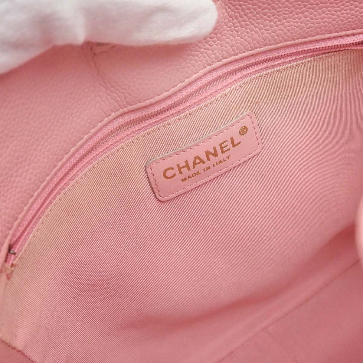 Chanel 2005-2006 Pink Caviar Skin Petite Shopping Tote PST Chain Handbag