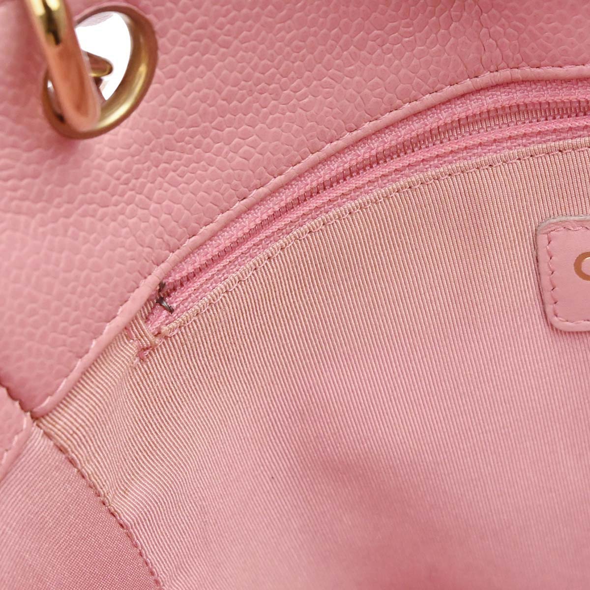 Chanel 2005-2006 Pink Caviar Skin Petite Shopping Tote PST Chain Handbag