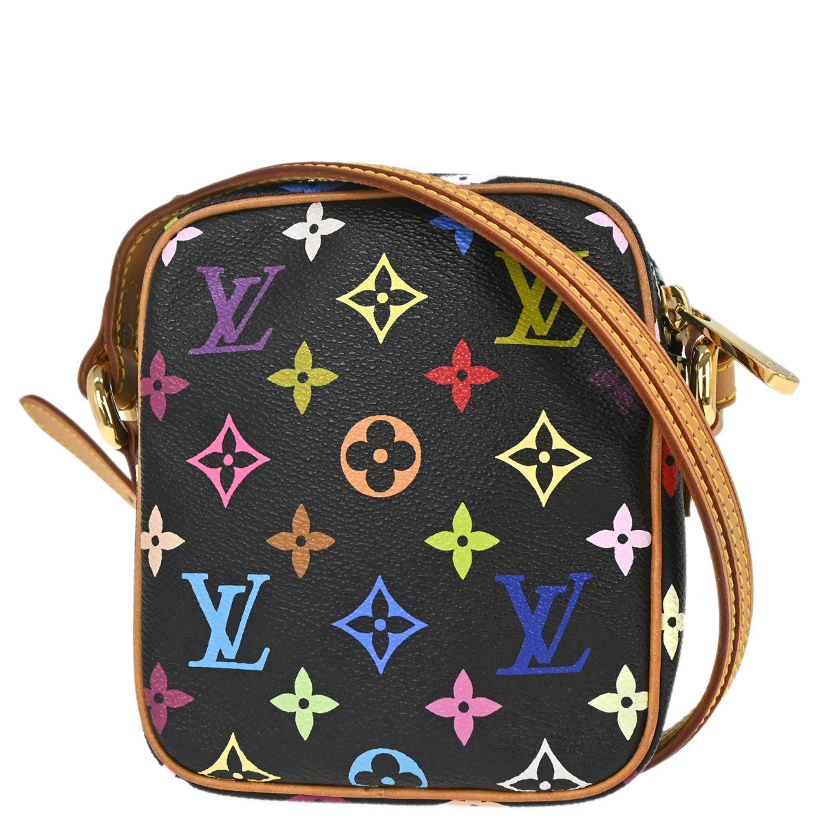 Louis Vuitton 2005 Black Monogram Multicolor Rift Shoulder Bag M40056