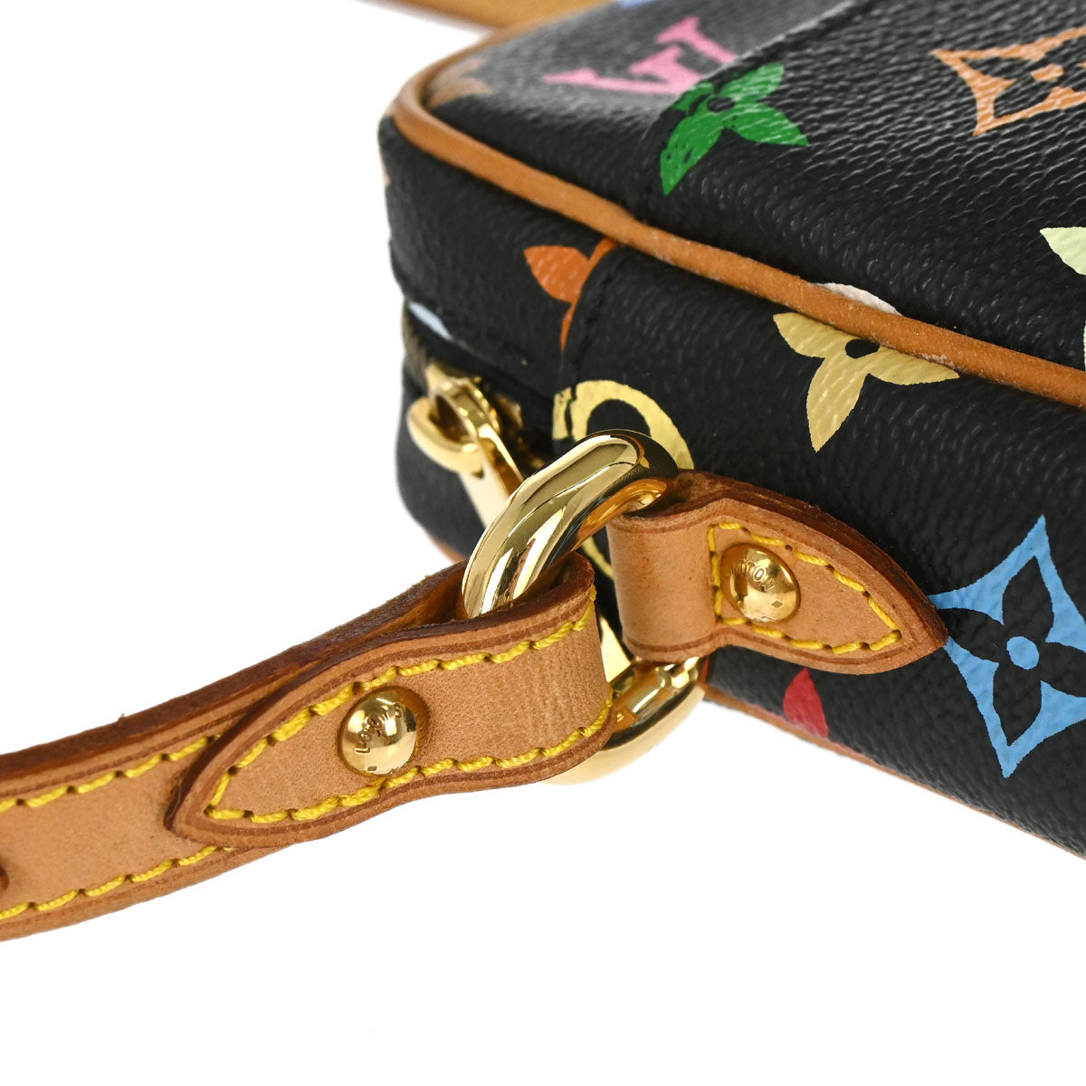 Louis Vuitton 2005 Black Monogram Multicolor Rift Shoulder Bag M40056
