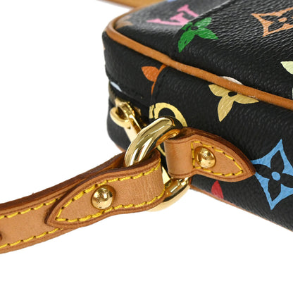 Louis Vuitton 2005 Black Monogram Multicolor Rift Shoulder Bag M40056
