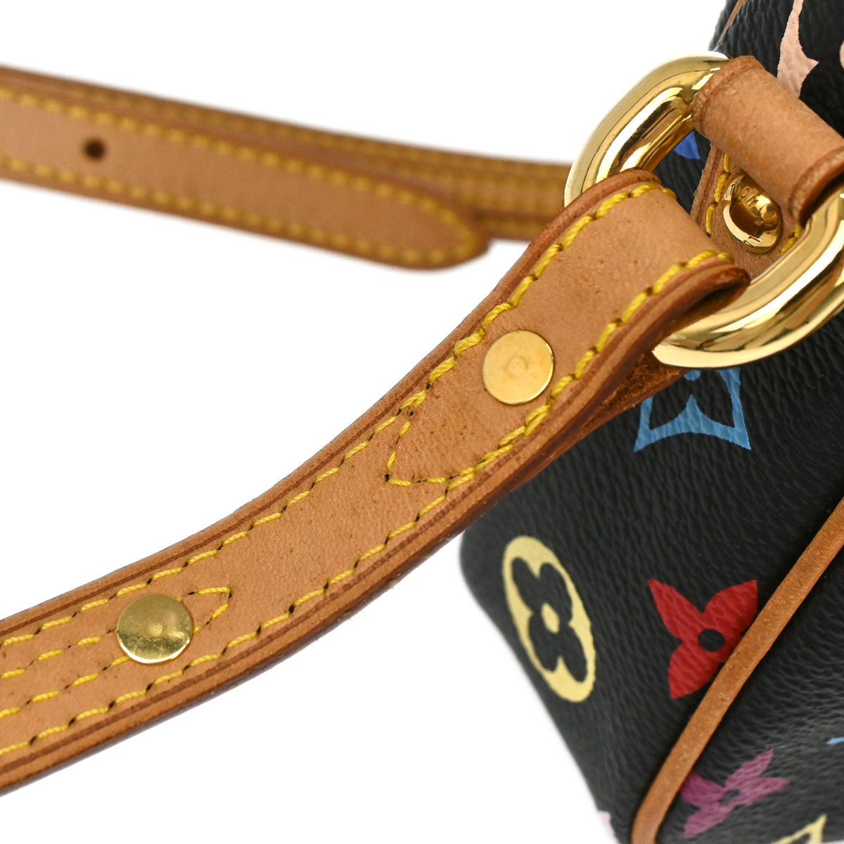 Louis Vuitton 2005 Black Monogram Multicolor Rift Shoulder Bag M40056