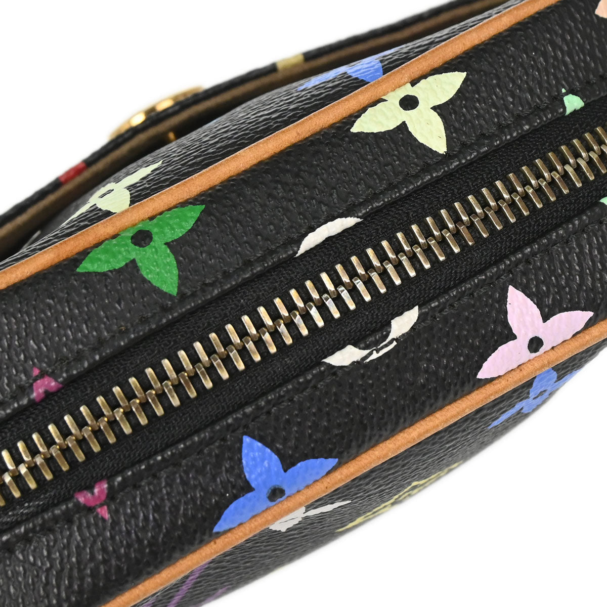 Louis Vuitton 2005 Black Monogram Multicolor Rift Shoulder Bag M40056