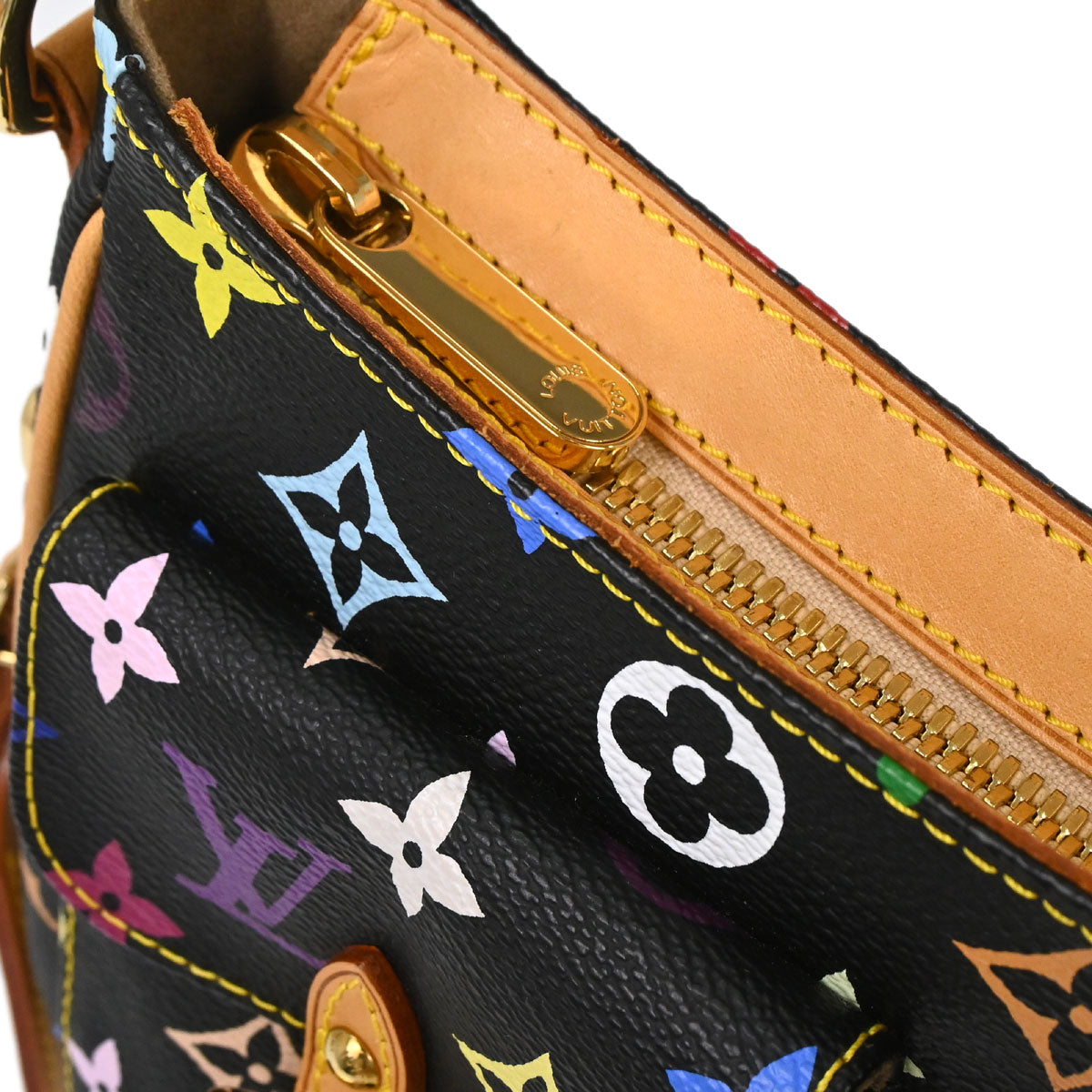 Louis Vuitton 2005 Black Multicolor Lodge PM Shoulder Bag M40054