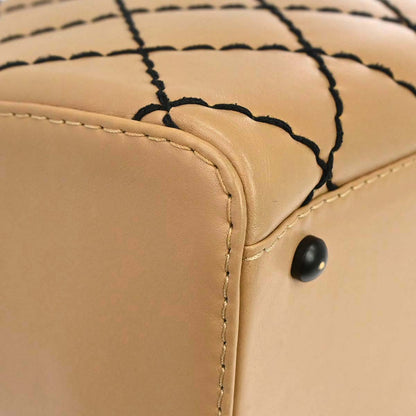 Chanel 2000-2002 Beige Calfskin Wild Stitch Handbag