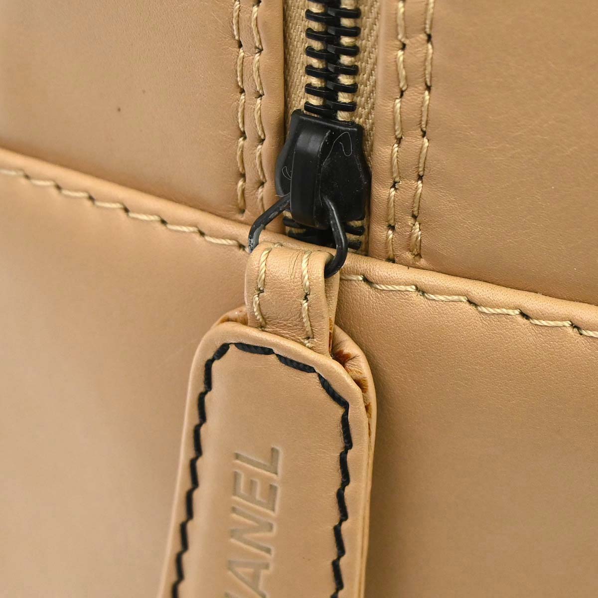 Chanel 2000-2002 Beige Calfskin Wild Stitch Handbag