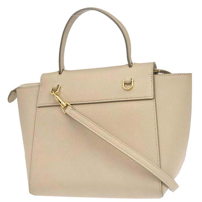 Celine Beige Leather Nano Belt Bag 2way Shoulder Handbag