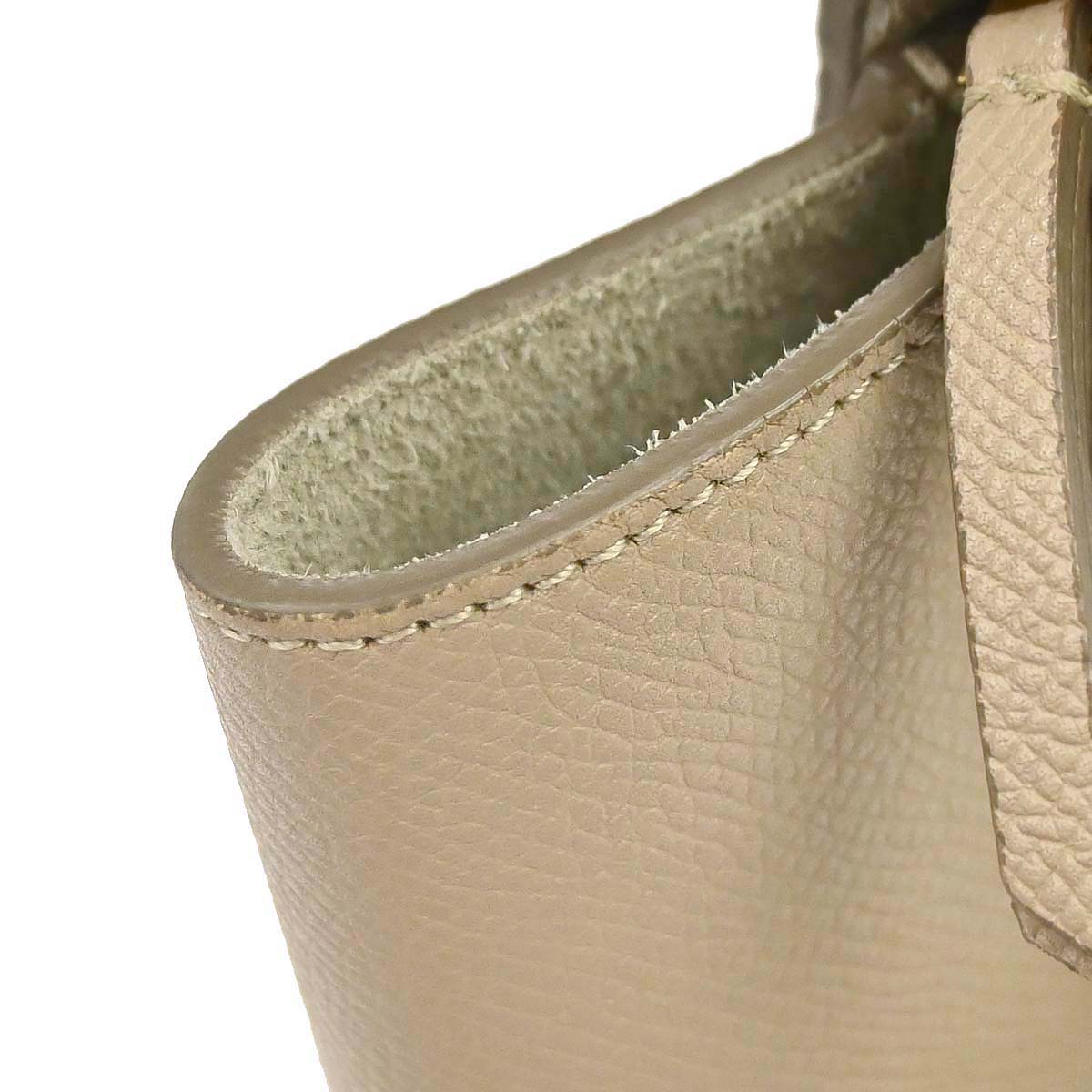 Celine Beige Leather Nano Belt Bag 2way Shoulder Handbag