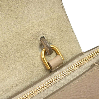 Celine Beige Leather Nano Belt Bag 2way Shoulder Handbag