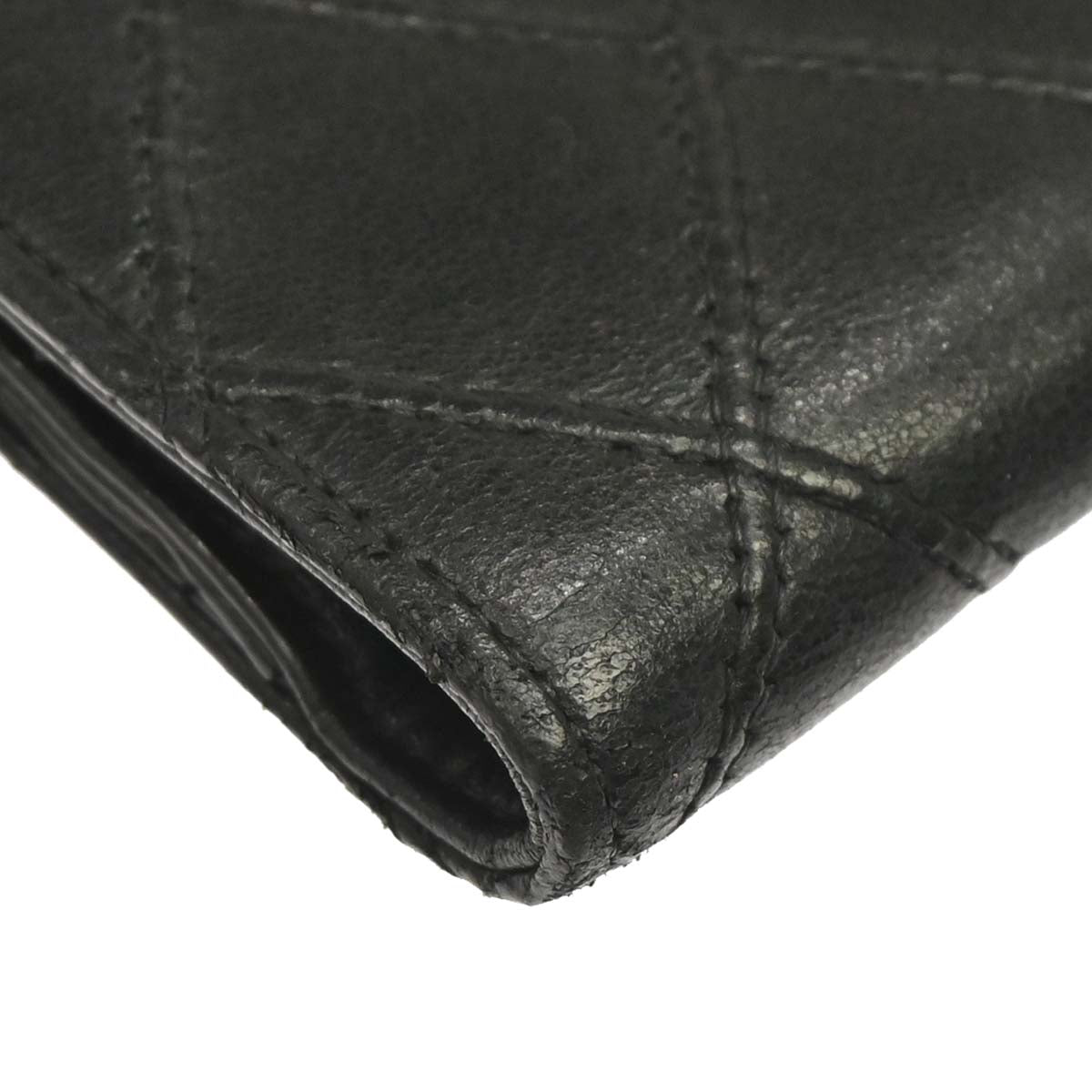 Chanel Black Lambskin Bicolore Bifold Wallet