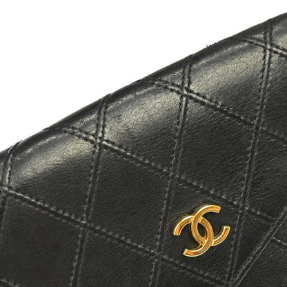 Chanel Black Lambskin Bicolore Bifold Wallet