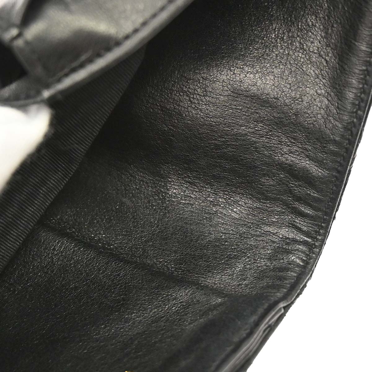 Chanel Black Lambskin Bicolore Bifold Wallet