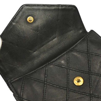 Chanel Black Lambskin Bicolore Bifold Wallet