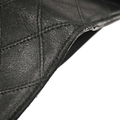Chanel Black Lambskin Bicolore Bifold Wallet