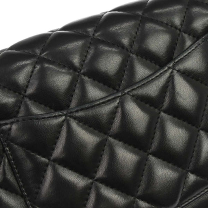 Chanel 2017 Black Lambskin Classic Flap Shoulder Bag