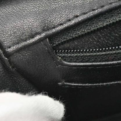 Chanel 2017 Black Lambskin Classic Flap Shoulder Bag