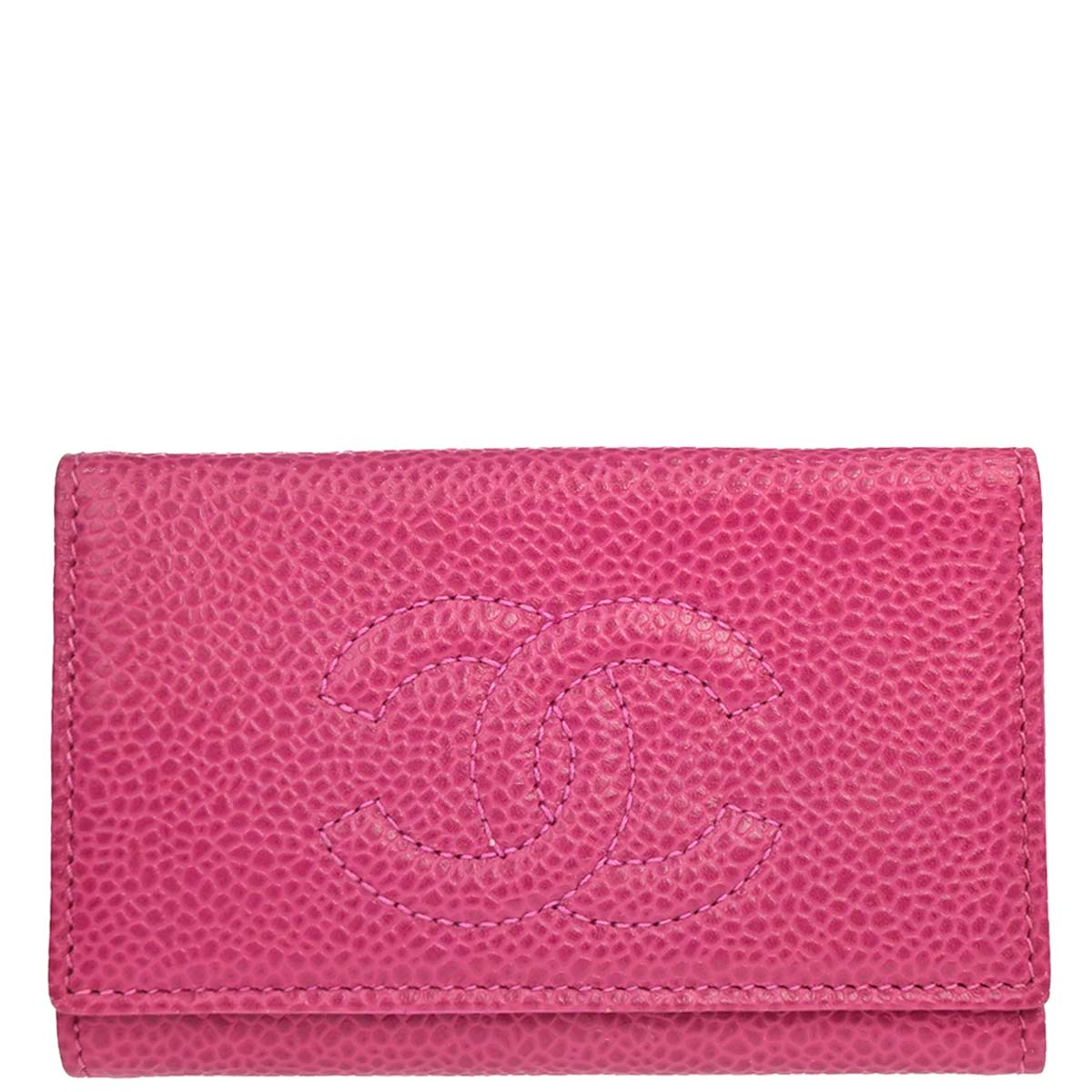 Chanel Pink Caviar Skin Six Hook Key Case Small Good