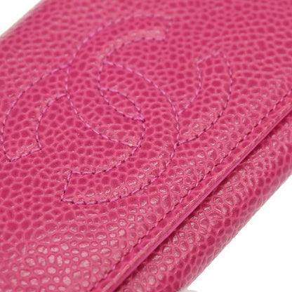 Chanel Pink Caviar Skin Six Hook Key Case Small Good